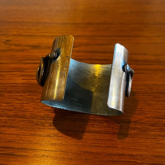 Vintage MCM Signed Rebajes Copper Cuff Bracelet - Picture 7 of 9